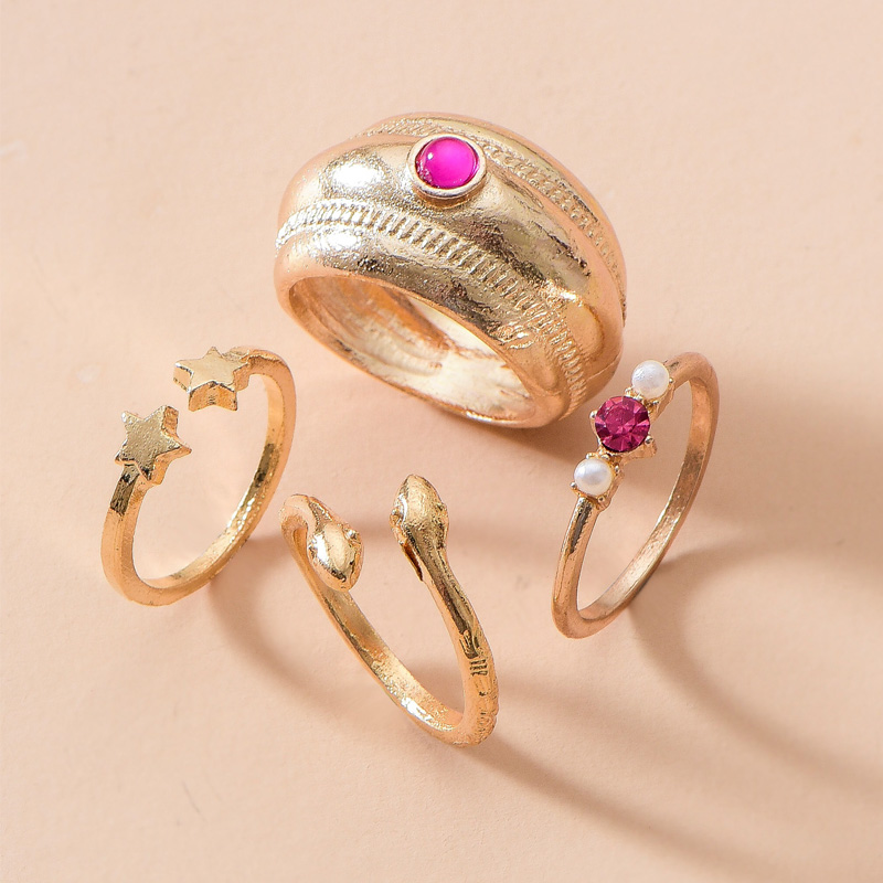 Fashion Gold Color Alloy Ring 4 Sets,Rings Set