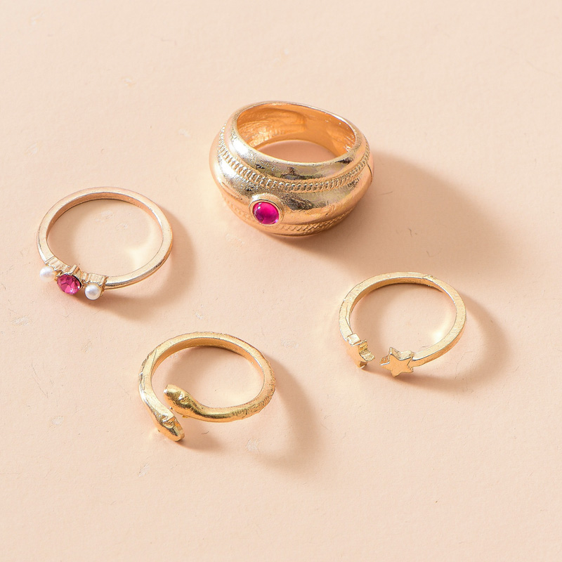 Fashion Gold Color Alloy Ring 4 Sets,Rings Set