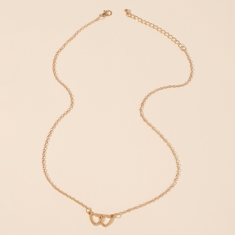 Fashion Gold Color Alloy Heart Hollow Necklace,Pendants