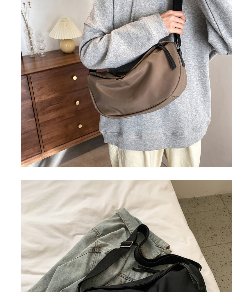Fashion Black Large Capacity Edging Oxford Cloth One-shoulder Messenger Bag,Shoulder bags