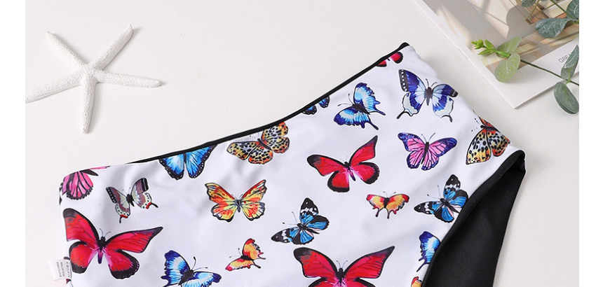 Fashion Printing Butterfly Print Lace-up Swimsuit,Bikini Sets