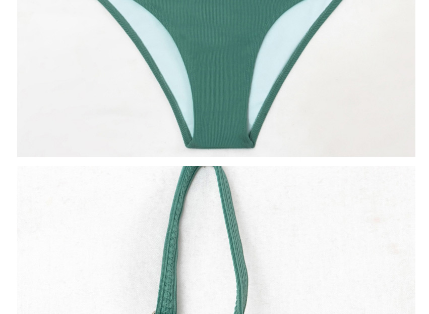 Fashion Green Cross-tie One-piece Swimsuit,One Pieces