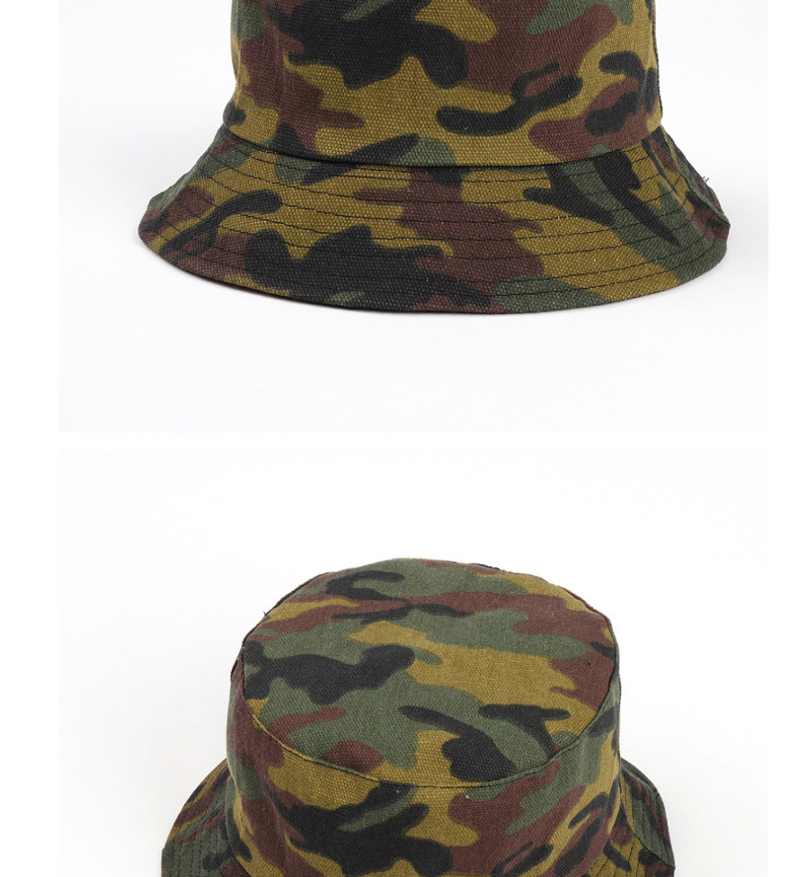 Fashion Canvas Camouflage Double-sided Camouflage Flat-top Fisherman Hat,Beanies&Others