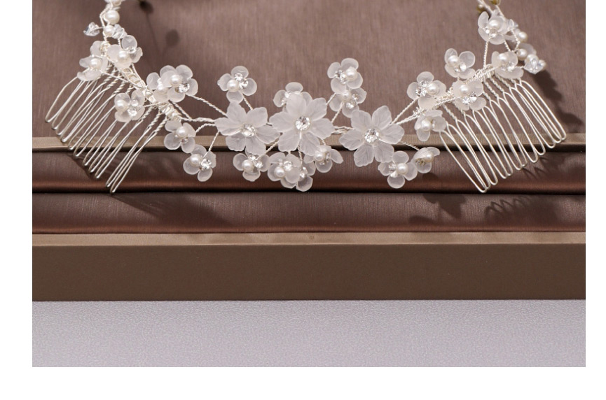Fashion White Handmade Crystal Flower Insert Comb,Bridal Headwear