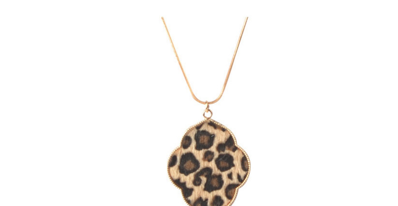 Fashion Leopard Print Suit Leopard Print Tassel Resin Geometric Earrings Necklace Bracelet,Jewelry Sets