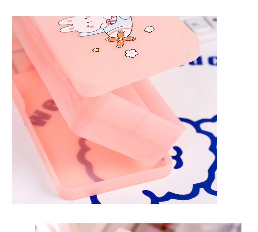 Fashion Transparent Double-layer Stationery Box-white Large Capacity Transparent Double Layer Frosted Stationery Box,Pencil Case/Paper Bags