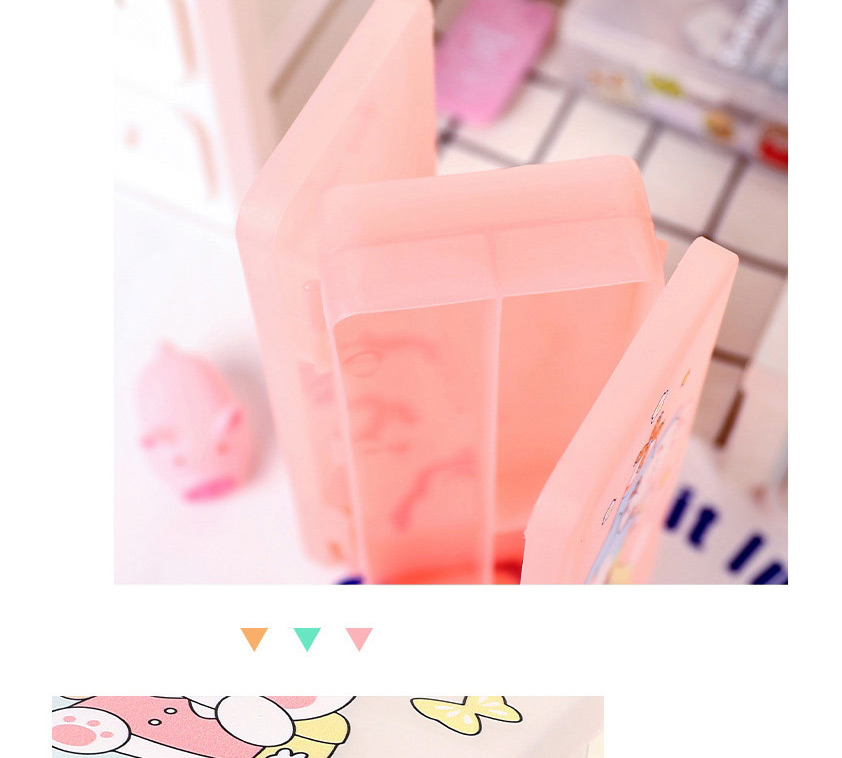 Fashion Transparent Double-layer Stationery Box-pink Large Capacity Transparent Double Layer Frosted Stationery Box,Pencil Case/Paper Bags