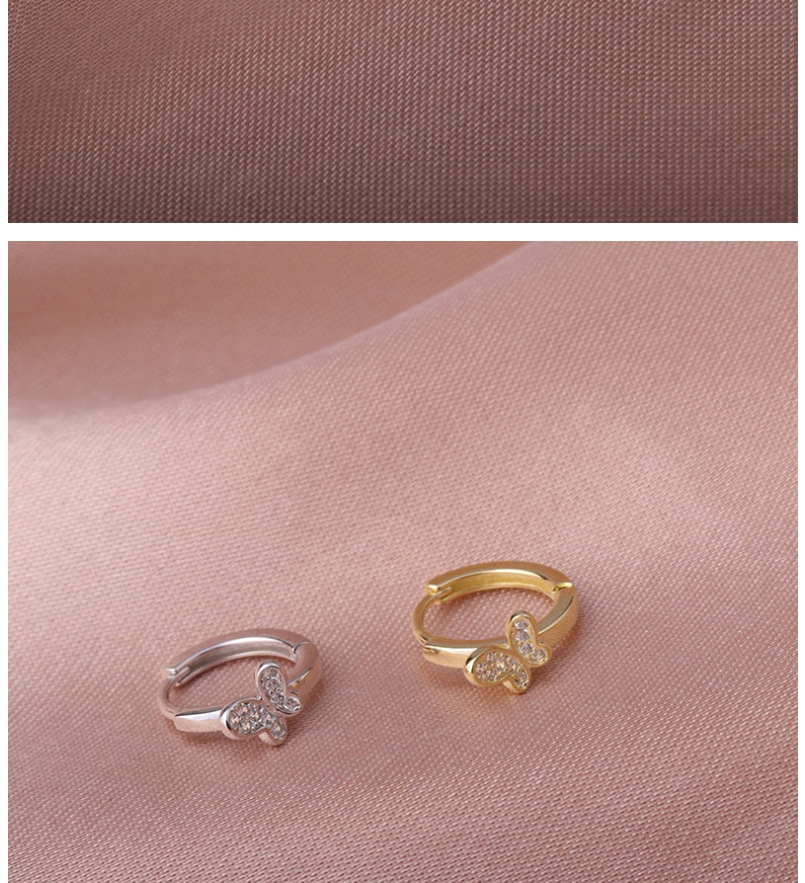 Fashion Gold Color 2# Irregular Micro-inlaid Zircon Geometric Alloy Earrings,Hoop Earrings