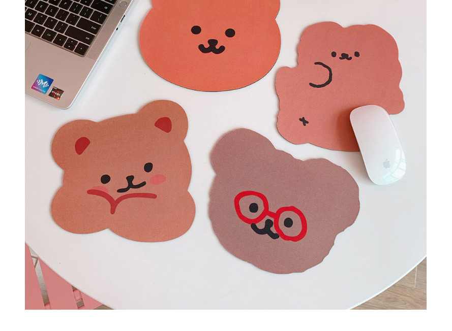 Fashion Little Girl Little Bear Thickened Small Computer Non-slip Mouse Pad,Other Creative Stationery