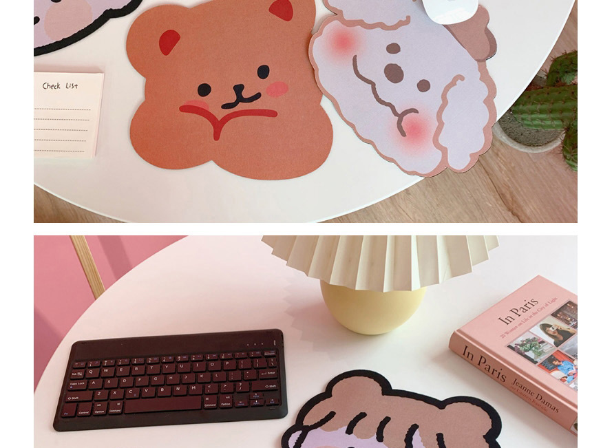 Fashion Smiley Rabbit Little Bear Thickened Small Computer Non-slip Mouse Pad,Other Creative Stationery