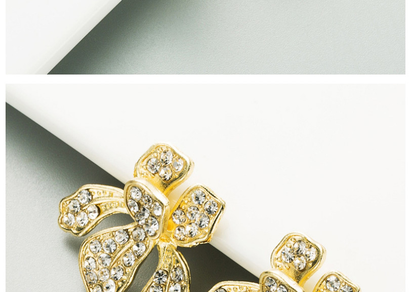 Fashion Gold Color Geometric Alloy Earrings With Rhinestones,Stud Earrings