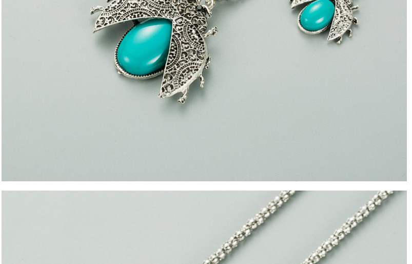 Fashion Three-piece Suit Seven Star Ladybug Turquoise Bracelet Earrings Necklace,Jewelry Sets