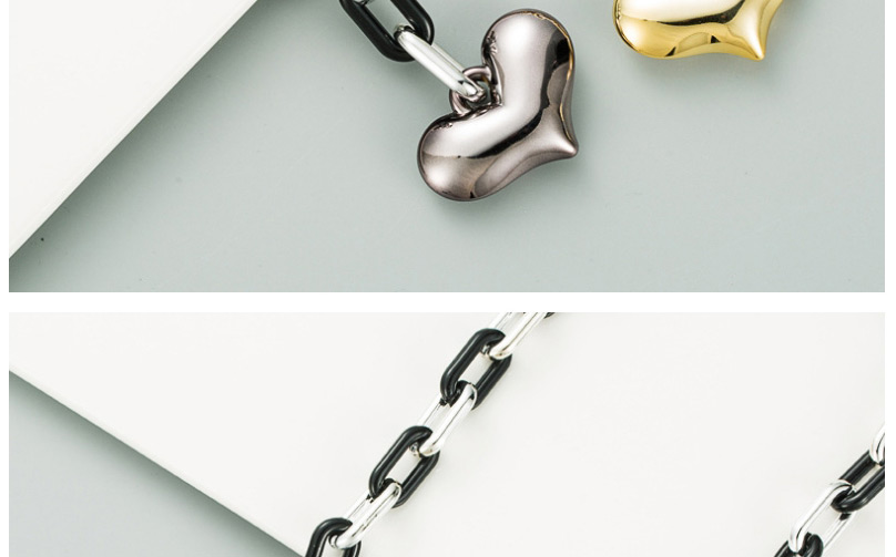 Fashion Gold Color Thick Chain Love Heart Pendant Necklace,Pendants