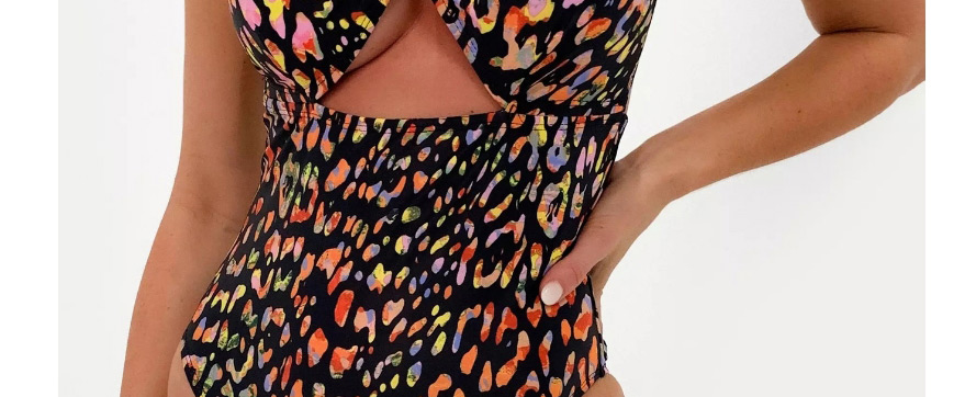 Fashion Printing Printed Cutout Swimsuit,One Pieces