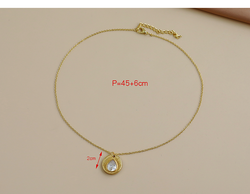 Fashion Golden Copper Inlaid Zircon Palm Necklace,Necklaces