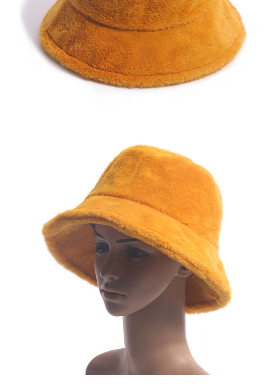 Fashion Golden Small Rabbit Fur Dome Solid Color Fisherman Hat,Beanies&Others