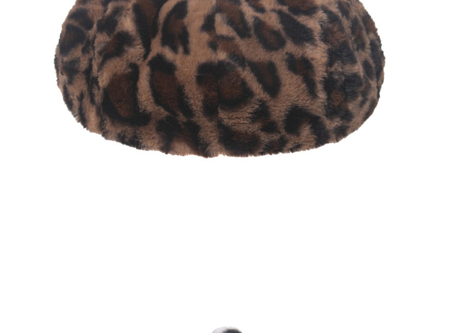 Fashion Big Cow Pattern Letter Cow And Leopard Print Plush Beret,Beanies&Others