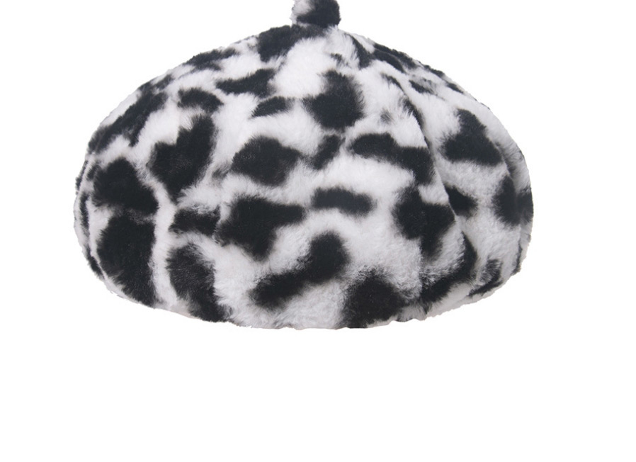 Fashion Horse Pattern Letter Cow And Leopard Print Plush Beret,Beanies&Others