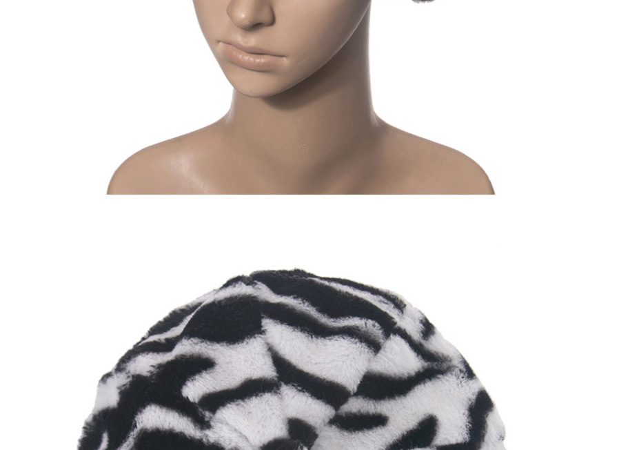 Fashion Horse Pattern Letter Cow And Leopard Print Plush Beret,Beanies&Others