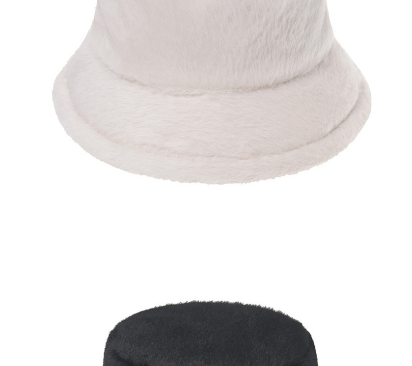 Fashion Pink Thick Mink Pure Color Fisherman Hat,Beanies&Others