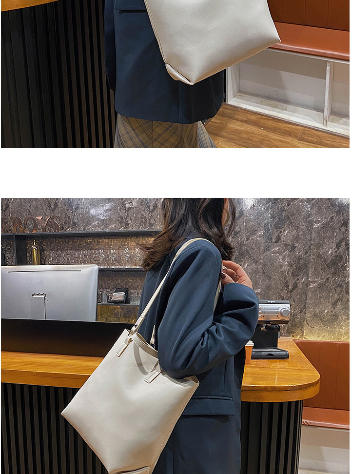 Fashion Creamy-white Solid Soft Leather Shoulder Bag,Messenger bags