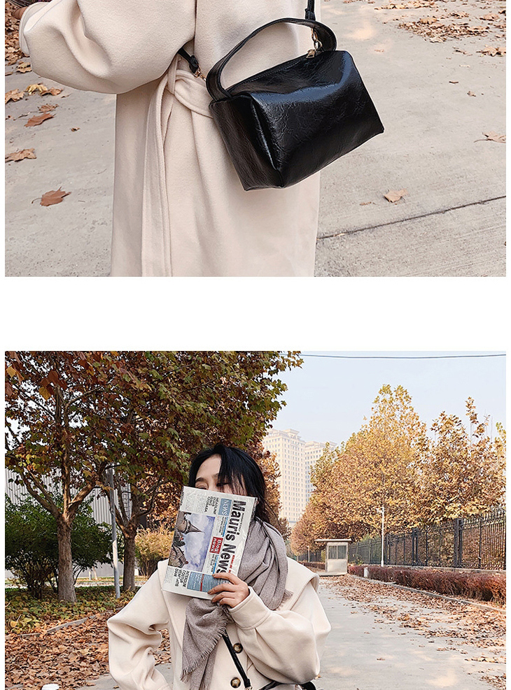 Fashion Coffee Color Flap Solid Color Single Shoulder Diagonal Bag,Shoulder bags