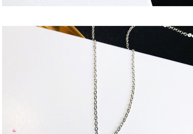 Fashion Silver Micro-set Zircon Alloy Geometric Necklace,Pendants