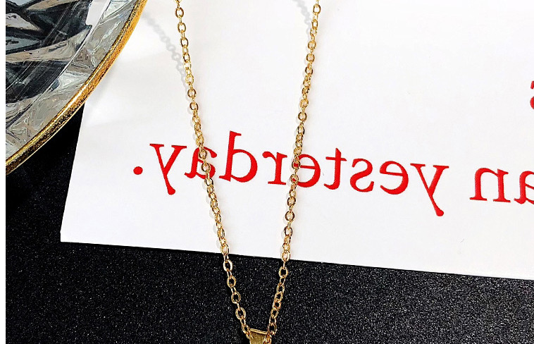 Fashion Golden Micro-inlaid Zircon Heart Pendant Necklace,Pendants