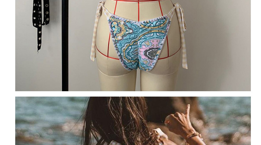 Fashion Printing Printed Lace Split Swimsuit,Bikini Sets