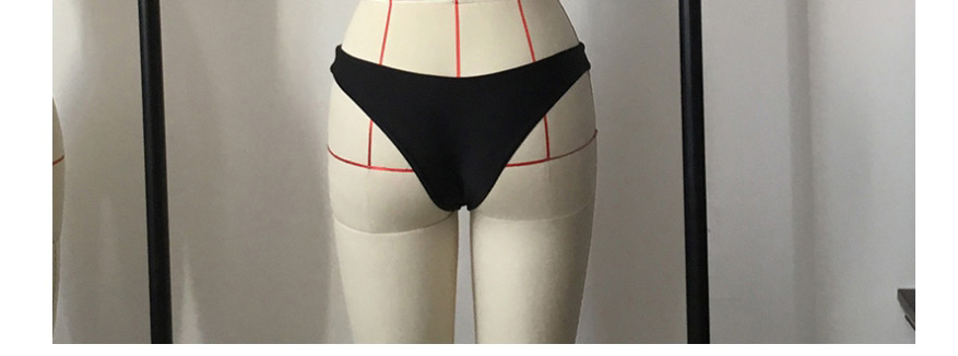 Fashion Black Tube Top Print Hollow Solid Color Split Swimsuit,Bikini Sets