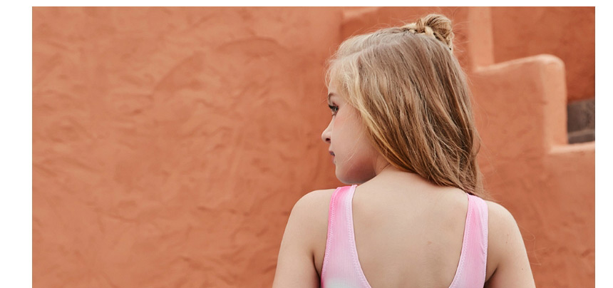 Fashion Color Mixing Tie-dye Gradient Childrens One-piece Swimsuit,Kids Swimwear