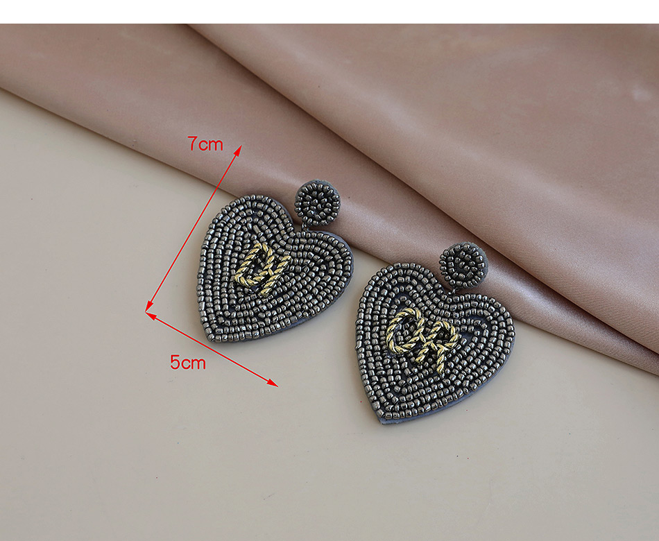 Fashion White Rice Beads Love Alloy Letter Or/di Earrings,Drop Earrings