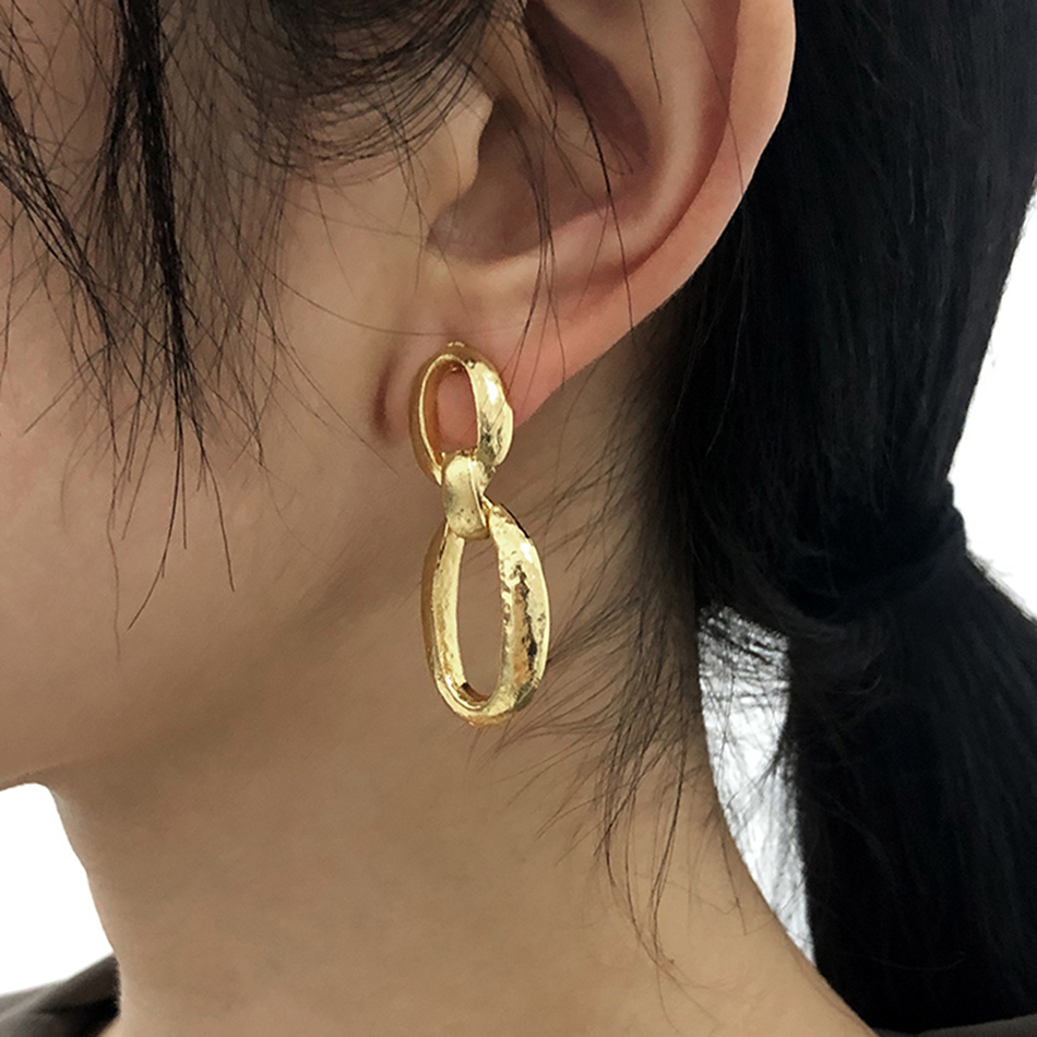 Fashion Golden Alloy Ring Ear Studs,Drop Earrings