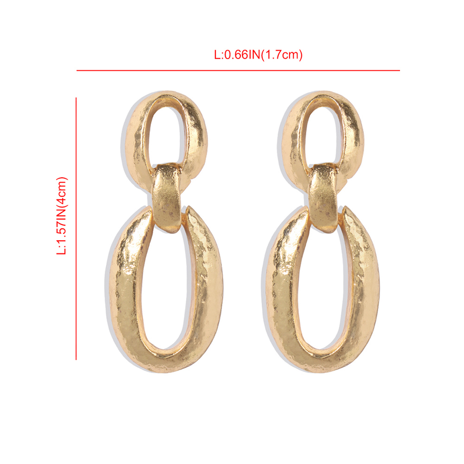 Fashion Golden Alloy Ring Ear Studs,Drop Earrings