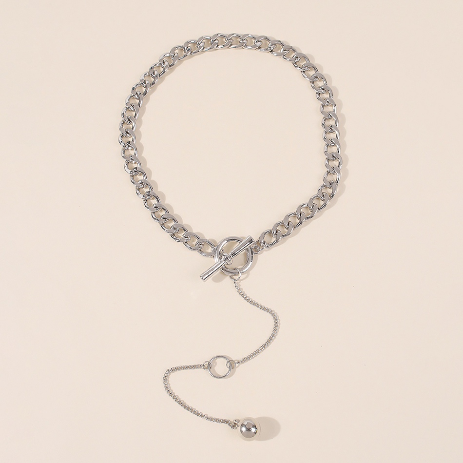 Fashion White K Alloy Chain Pendant Necklace,Chains