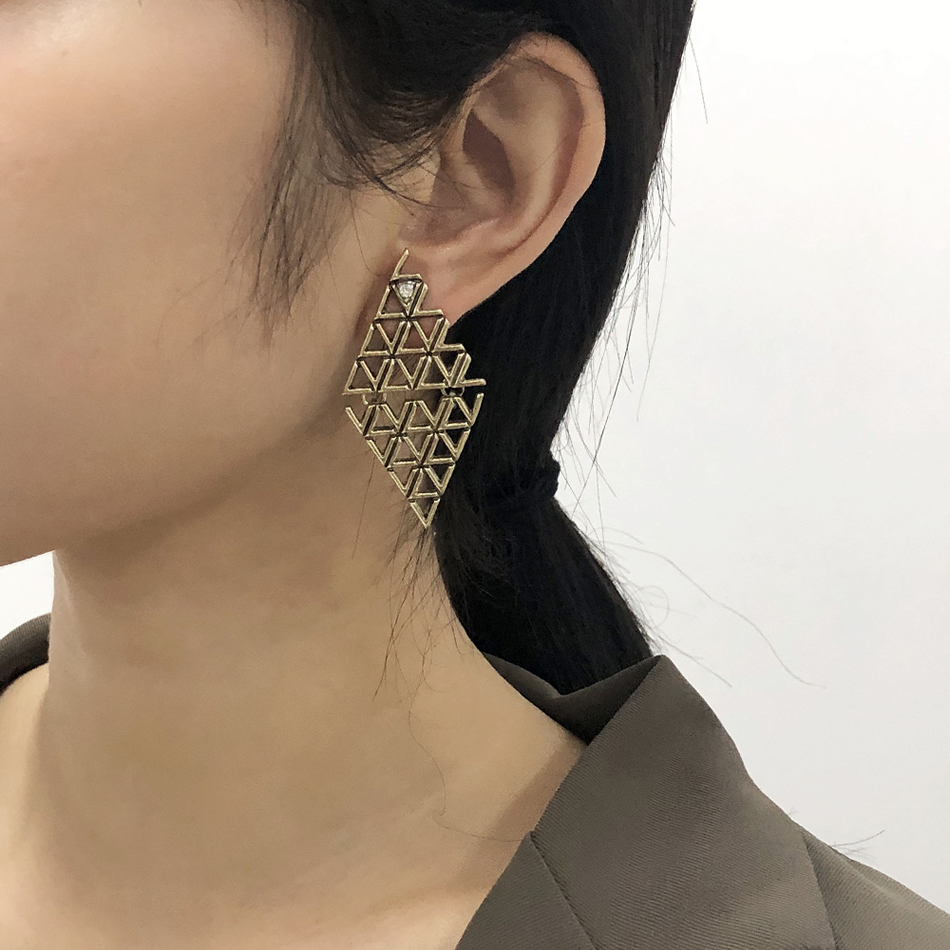Fashion Dark Yellow Alloy Geometric Earrings,Stud Earrings