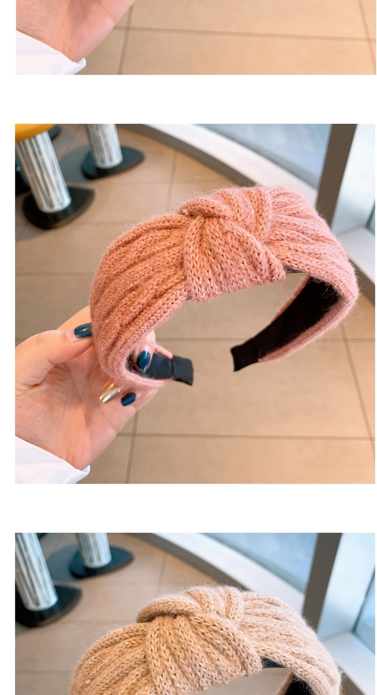 Fashion Wine Red Knitted Wide-brimmed Headband,Head Band