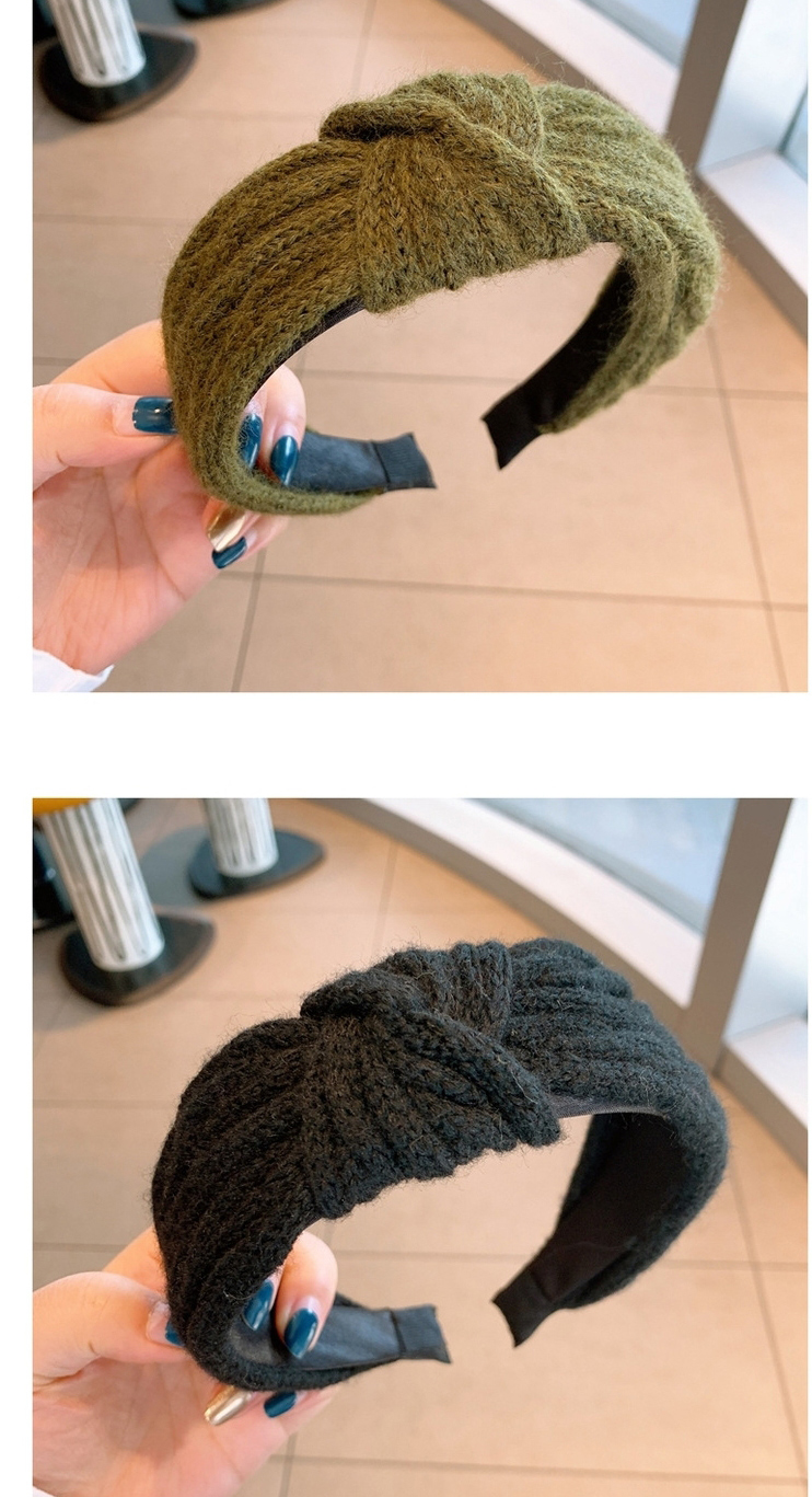 Fashion Black Knitted Wide-brimmed Headband,Head Band