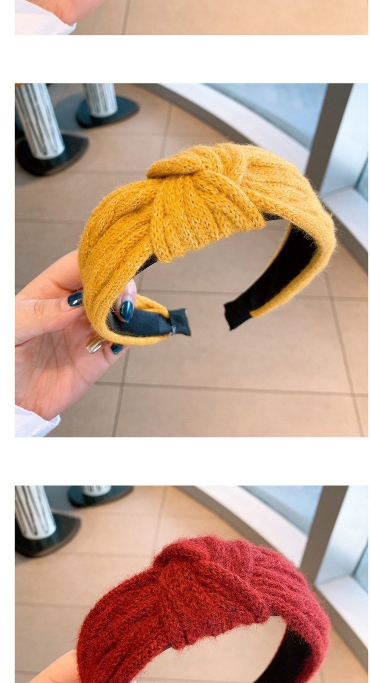 Fashion Yellow Knitted Wide-brimmed Headband,Head Band
