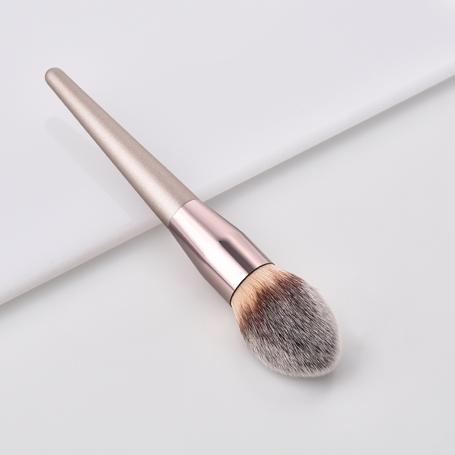 Fashion Coffee Tube Single Flame Makeup Brush With Wooden Handle And Nylon Hair,Beauty tools