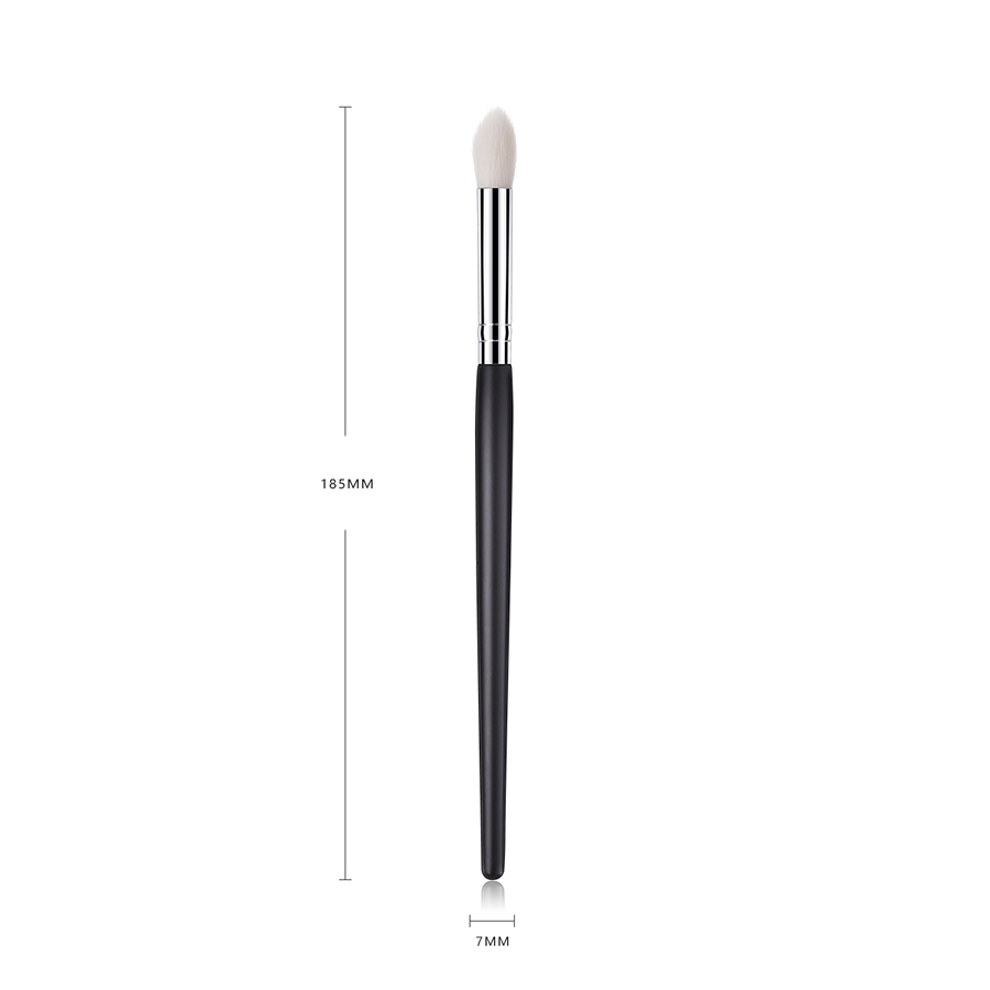 Fashion Black And Silver Pvc Single Wooden Handle Nylon Hair Small Flame Makeup Brush,Beauty tools