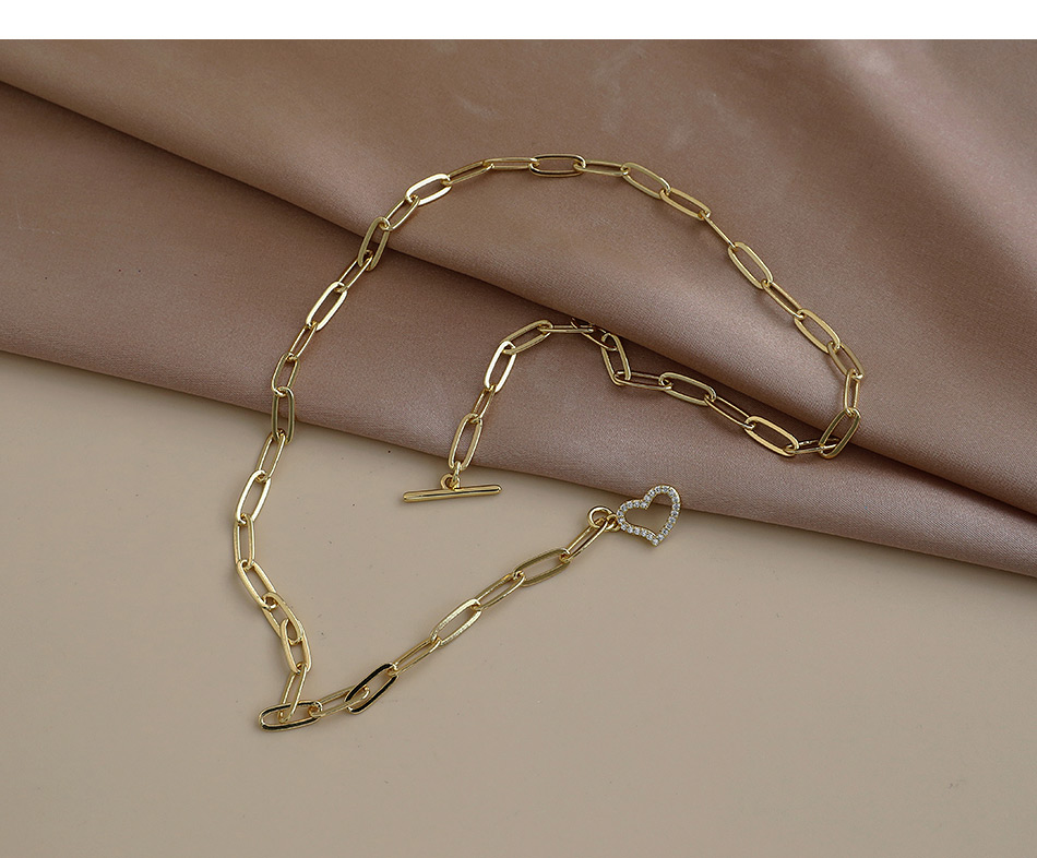 Fashion Golden Copper Inlaid Zircon Four-leaf Clover Cross Necklace,Necklaces