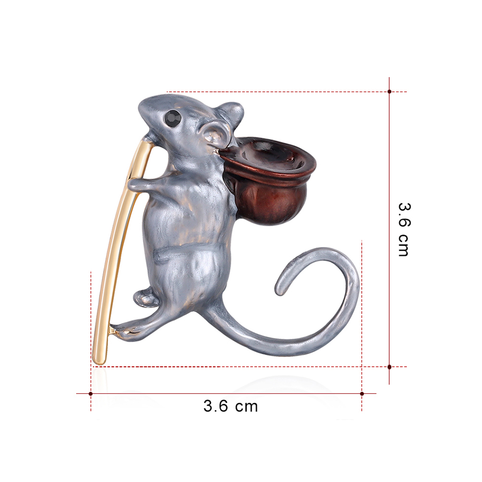 Fashion Gray Alloy Mouse Brooch,Korean Brooches