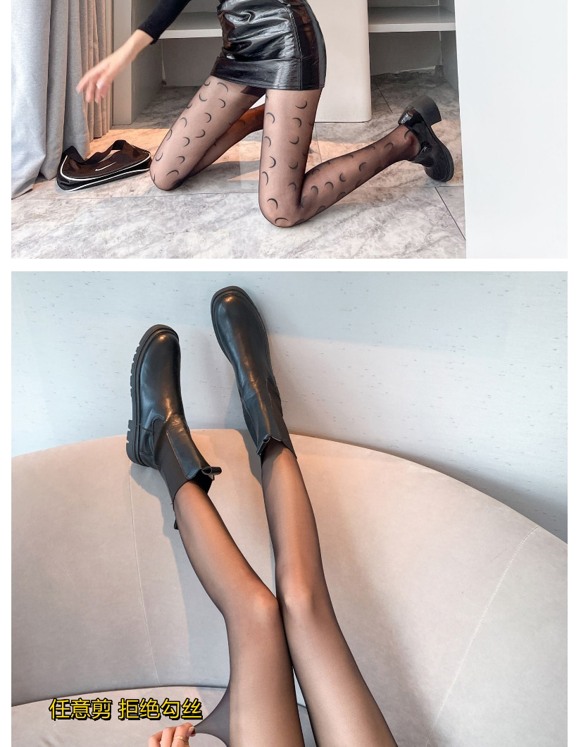 Fashion English-printed Black Silk Printed Flocking Hot Rhinestone Letter Stockings,Tattoo Stockings