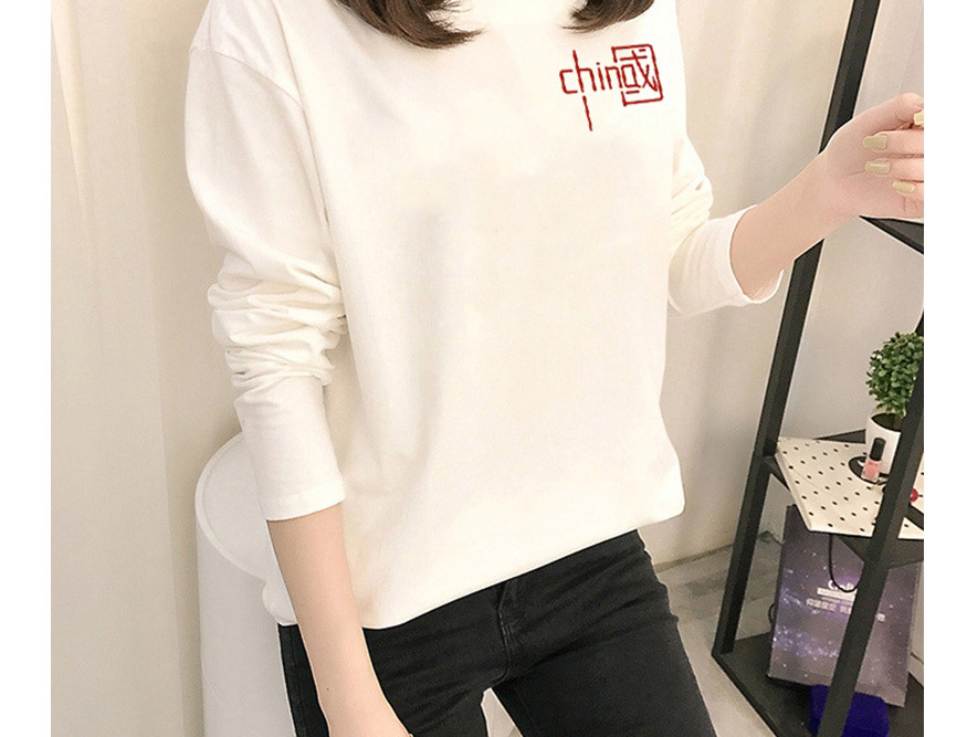 Fashion Youcan Now Love Printed Long-sleeved Round Neck T-shirt,Hair Crown