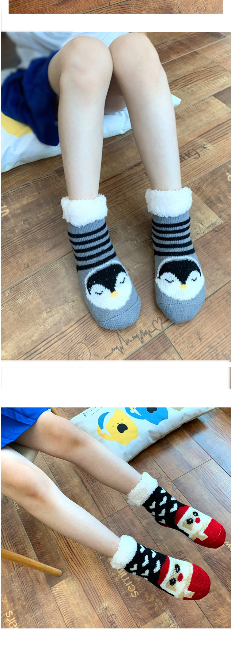 Fashion Bunny Christmas Thick Printed Baby Non-slip Floor Socks,Fashion Socks