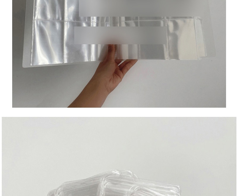 Fashion 4 Grid 160 Cards Transparent Sealed Bag Pvc Storage Bag,Home storage