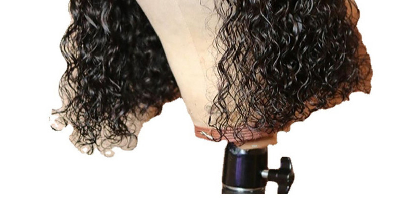 Fashion Black Chemical Fiber High Temperature Fluffy Short Curly Hair,Wigs