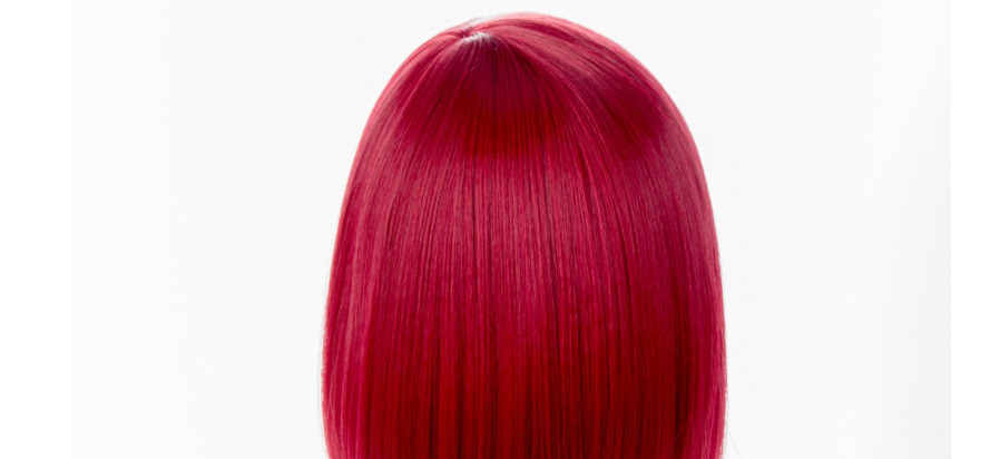 Fashion Red Wine Chemical Fiber High Temperature Silk Short Straight Hair Wig,Wigs