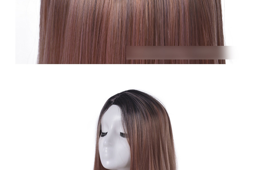Fashion Gradient Gradient Color Long Straight Hair Wig Full Headgear,Wigs